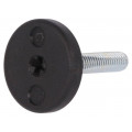 LX.25-SW13-M6X26-S; Foot of pin; rigid,with screwdriver slot; Base dia: 25mm; M6; ELESA+GANTER
