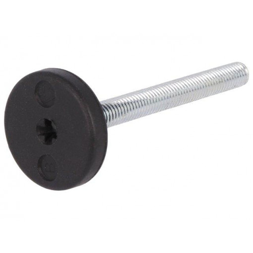 LX.25-SW13-M6X56-S; Foot of pin; rigid,with screwdriver slot; Base dia: 25mm; M6; ELESA+GANTER