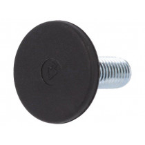 LX.30-SW17-M10X23-S; Foot of pin; rigid,with screwdriver slot; Base dia: 30mm; M10; ELESA+GANTER