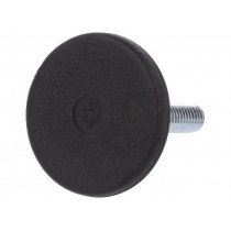 LX.30-SW17-M6X24-S; Foot of pin; rigid,with screwdriver slot; Base dia: 30mm; M6; ELESA+GANTER