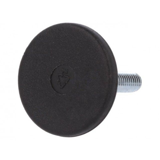 LX.30-SW17-M6X24-S; Foot of pin; rigid,with screwdriver slot; Base dia: 30mm; M6; ELESA+GANTER