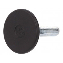 LX.40-SW17-M10X42-S; Foot of pin; rigid,with screwdriver slot; Base dia: 40mm; M10; ELESA+GANTER