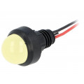 LY-D20-220DC; Indicator: LED; prominent; 220VDC; Cutout: Ø13mm; IP40; 300mm leads; POLAM-ELTA LY-D20-220DC; Indicator: LED; prominent; 220VDC; Cutout: Ø13mm; IP40; 300mm leads; POLAM-ELTA