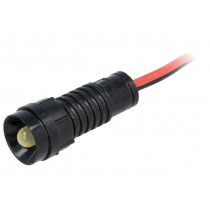 LY-D5-220DC; Indicator: LED; recessed; 220VDC; Cutout: Ø11mm; IP40; 300mm leads; POLAM-ELTA