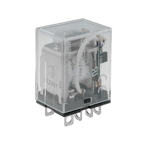 LY2 12VDC; Relay: electromagnetic; DPDT; Ucoil: 12VDC; 10A/110VAC; 10A/24VDC; OMRON