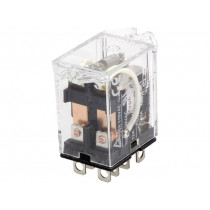 LY2F-24DC; Relay: electromagnetic; DPDT; Ucoil: 24VDC; 10A/110VAC; 10A/24VDC; OMRON
