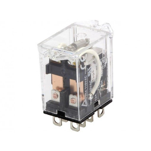 LY2F-24DC; Relay: electromagnetic; DPDT; Ucoil: 24VDC; 10A/110VAC; 10A/24VDC; OMRON