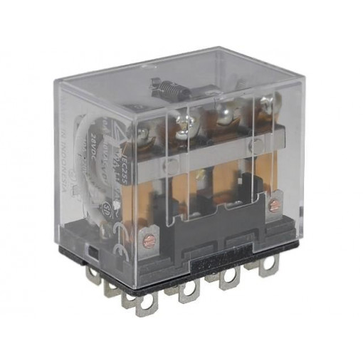 LY4 12VDC; Relay: electromagnetic; 4PDT; Ucoil: 12VDC; 10A/110VAC; 10A/24VDC; OMRON