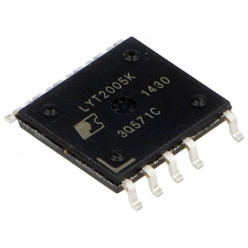 LYT2005K; PMIC; AC/DC switcher,LED driver; 90÷308V; Ubr: 725V; eSOP8-12B; POWER INTEGRATIONS