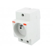 2CSM110000R0711; E-type socket; 250VAC; 16A; DIN; ABB