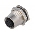 M12A-08PFFP-SF8001; Socket; M12; PIN: 8; female; A code-DeviceNet / CANopen; THT; 30V; AMPHENOL
