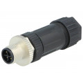 M12S-04BMMB-SL7002; Plug; M12; PIN: 4; male; S code-Power; for cable; screw terminal; AMPHENOL M12S-04BMMB-SL7002; Plug; M12; PIN: 4; male; S code-Power; for cable; screw terminal; AMPHENOL