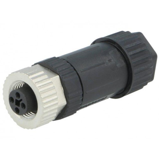 M12T-04BFFB-SL7002; Plug; M12; PIN: 4; female; T code-Power; for cable; screw terminal; AMPHENOL