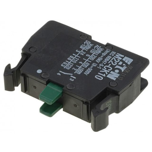 M22-CK10; Contact block; 22mm; RMQ-Titan; -25÷70°C; front fixing; EATON ELECTRIC