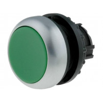 M22-D-G; Switch: push-button; Stabl.pos: 1; 22mm; green; Illumin: none; IP67; EATON ELECTRIC
