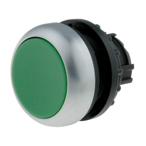 M22-D-G; Switch: push-button; Stabl.pos: 1; 22mm; green; Illumin: none; IP67; EATON ELECTRIC