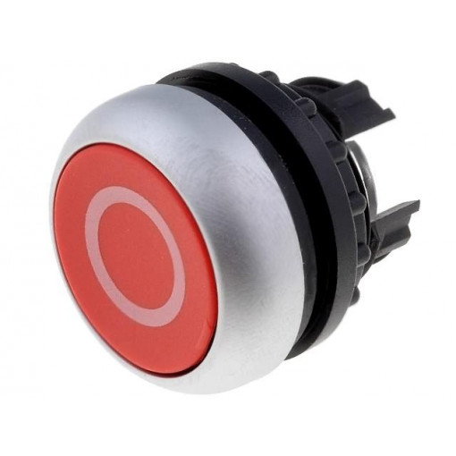 M22-D-R-X0; Switch: push-button; Stabl.pos: 1; 22mm; red; Illumin: none; IP67; EATON ELECTRIC