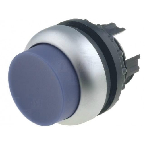 M22-DH-B; Switch: push-button; Stabl.pos: 1; 22mm; blue; Illumin: none; IP67; EATON ELECTRIC