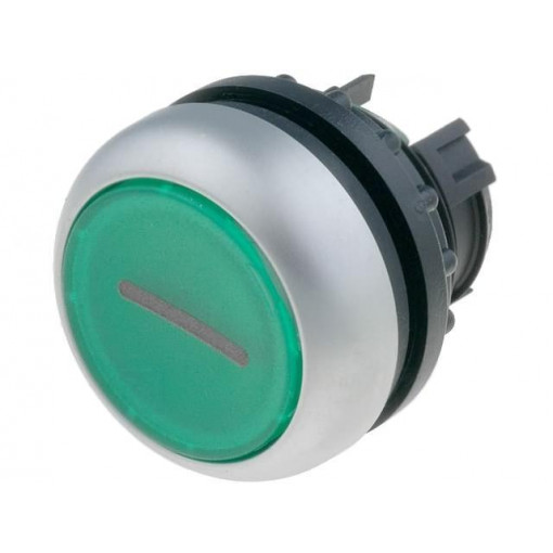 M22-DL-G-X1; Switch: push-button; Stabl.pos: 1; 22mm; green; IP67; Pos: 2; Ø22.5mm; EATON ELECTRIC