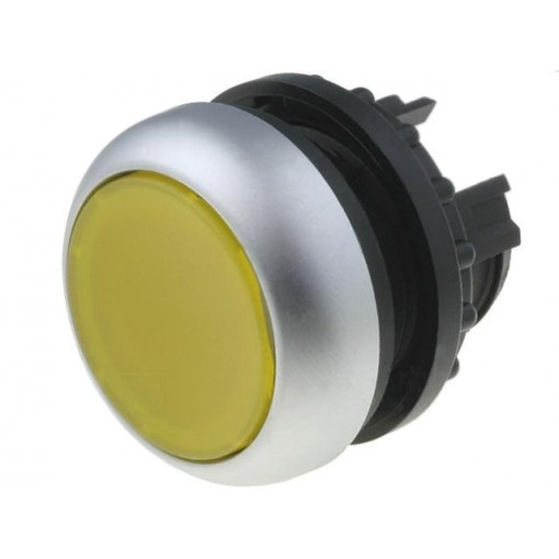 M22-DL-Y; Switch: push-button; Stabl.pos: 1; 22mm; yellow; IP67; Pos: 2; EATON ELECTRIC