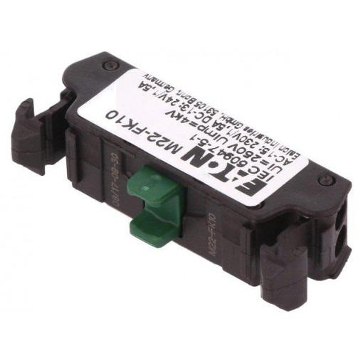 M22-FK10; Contact block; 22mm; RMQ-Titan; -25÷70°C; front fixing; EATON ELECTRIC