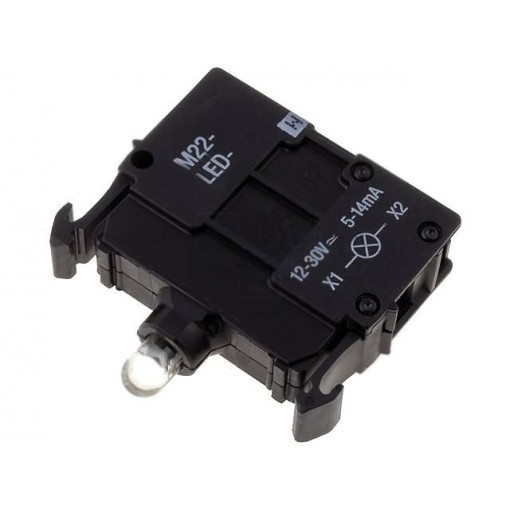 M22-LED-W; Illuminating unit; 22mm; RMQ-Titan; -25÷70°C; Illumin: LED; front; EATON ELECTRIC