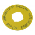 M22-XBK1; Description label; 60mm; Application: for emergency button; EATON ELECTRIC