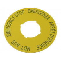 M22-XBK1; Description label; 60mm; Application: for emergency button; EATON ELECTRIC