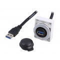 M30C-FUSB-60; USB socket; 30mm; RMQ-Titan; Ø30.5mm; IP20; Len: 0.6m; USB 3.0 A/A; EATON ELECTRIC