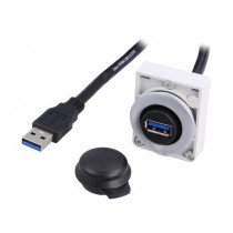 M30C-FUSB-60; USB socket; 30mm; RMQ-Titan; Ø30.5mm; IP20; Len: 0.6m; USB 3.0 A/A; EATON ELECTRIC