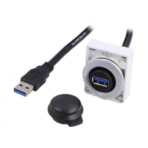 M30C-FUSB-60; USB socket; 30mm; RMQ-Titan; Ø30.5mm; IP20; Len: 0.6m; USB 3.0 A/A; EATON ELECTRIC