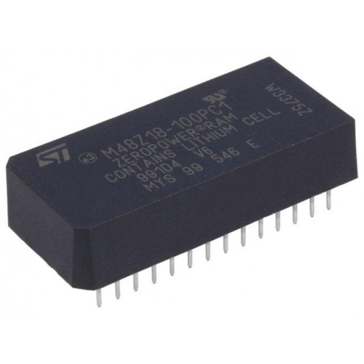 M48Z18-100PC1; SRAM memory; 8kx8bit; 4.5÷5.5V; 100ns; DIP28; parallel; STMicroelectronics