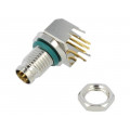 M8AS-06PMMR-SF8001; Connector: M8; male; PIN: 6; angled 90°; on PCBs; socket; 1.5A; IP68; AMPHENOL