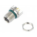 M8S-03PFFP-SF8001; Connector: M8; female; PIN: 3; straight; on PCBs; socket; 4A; IP68; AMPHENOL