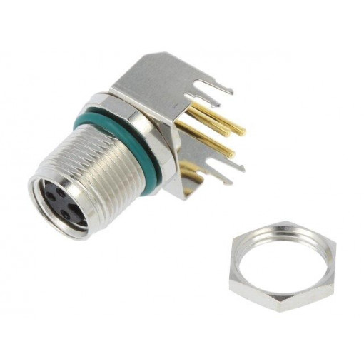 M8S-03PFFR-SF8001; Connector: M8; female; PIN: 3; angled 90°; socket; 4A; IP68; 60V; AMPHENOL