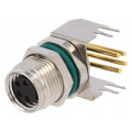 M8S-04PFFR-SF8001; Connector: M8; female; PIN: 4; angled 90°; socket; 4A; IP68; 30V; AMPHENOL