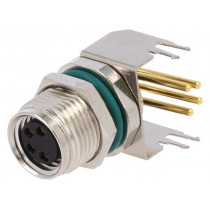 M8S-04PFFR-SF8001; Connector: M8; female; PIN: 4; angled 90°; socket; 4A; IP68; 30V; AMPHENOL