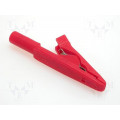MA1RT; Crocodile clip; 15A; 60VDC; red; Grip capac: max.4mm; HIRSCHMANN T&M