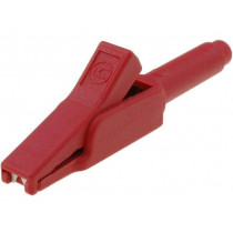 MA260SH RT; Crocodile clip; 15A; red; Grip capac: max.6mm; Socket size: 4mm; HIRSCHMANN T&M