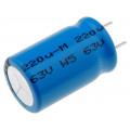 MAL213668221E3; Capacitor: electrolytic; low impedance; THT; 220uF; 63VDC; ±20%; VISHAY MAL213668221E3; Capacitor: electrolytic; low impedance; THT; 220uF; 63VDC; ±20%; VISHAY