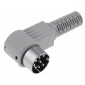931740517 MAWI 80 SB; Plug; DIN; male; PIN: 8; Layout: 262°; angled 90°; for cable; HIRSCHMANN