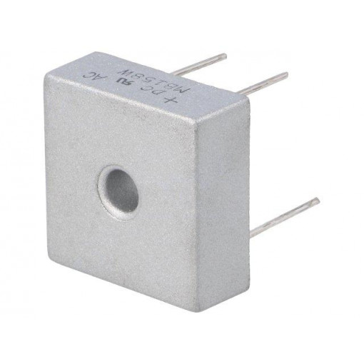 MB158W; Single-phase bridge rectifier; Urmax: 800V; If: 15A; Ifsm: 300A; DC COMPONENTS