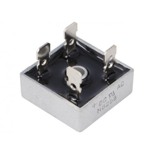 MB258; Single-phase bridge rectifier; Urmax: 800V; If: 25A; Ifsm: 400A; DC COMPONENTS