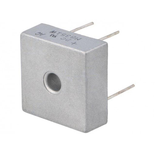 MB351W; Single-phase bridge rectifier; Urmax: 100V; If: 35A; Ifsm: 400A; DC COMPONENTS