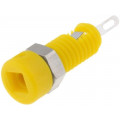 MBI1GE; Socket; 2mm banana; 6A; Overall len: 21mm; yellow; insulated; HIRSCHMANN T&M