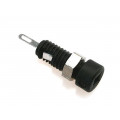 MBI1SW; Socket; 2mm banana; 6A; Overall len: 21mm; black; insulated; HIRSCHMANN T&M