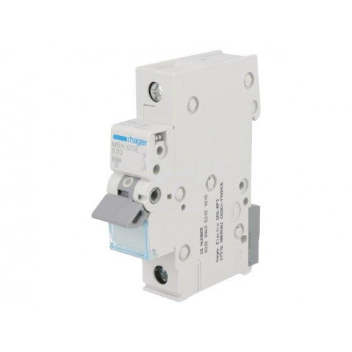 MBN120E; Circuit breaker; 230VAC; Inom: 20A; Poles: 1; DIN; Charact: B; 6kA; HAGER