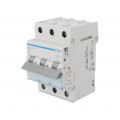 MBN316E; Circuit breaker; 400VAC; Inom: 16A; Poles: 3; DIN; Charact: B; 6kA; HAGER