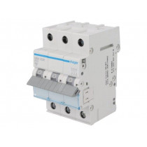 MBN325E; Circuit breaker; 400VAC; Inom: 25A; Poles: 3; DIN; Charact: B; 6kA; HAGER