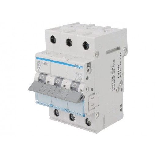MBN325E; Circuit breaker; 400VAC; Inom: 25A; Poles: 3; DIN; Charact: B; 6kA; HAGER